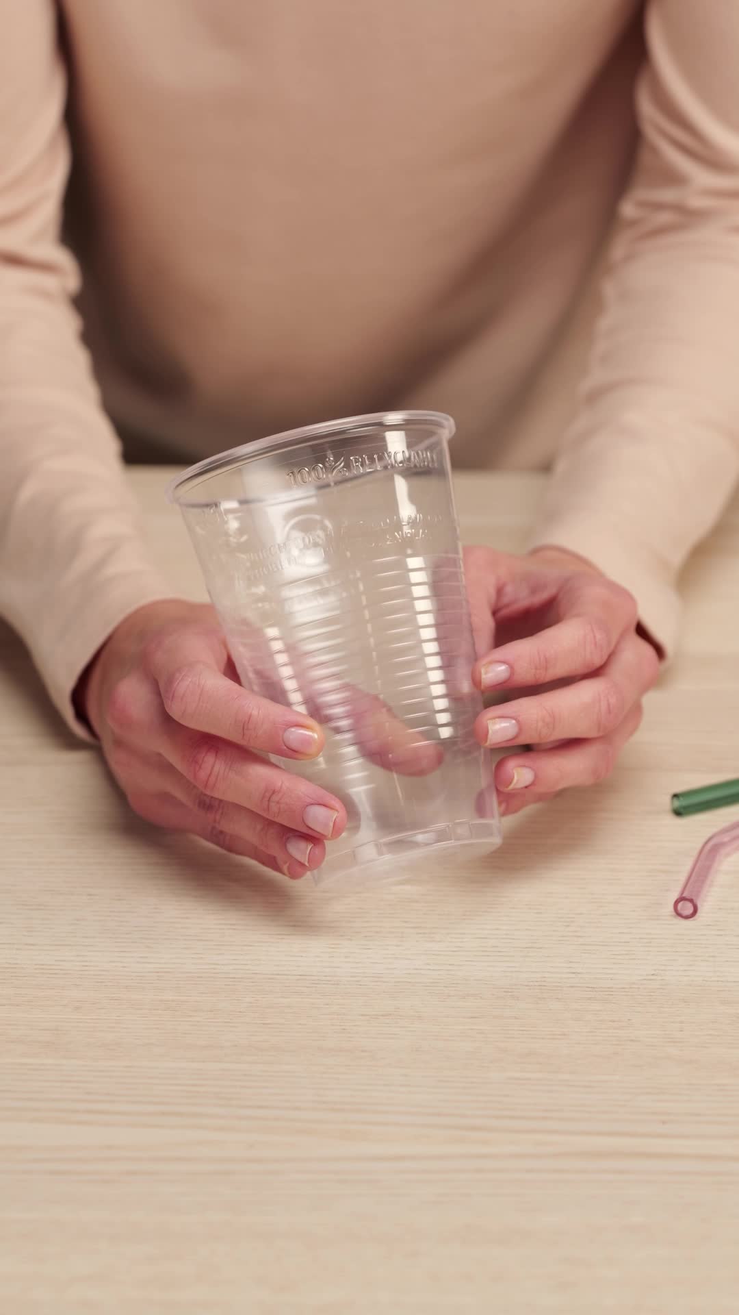 Bicchiere Plastica Glas PET Trasparente 250ml (1250 Pezzi