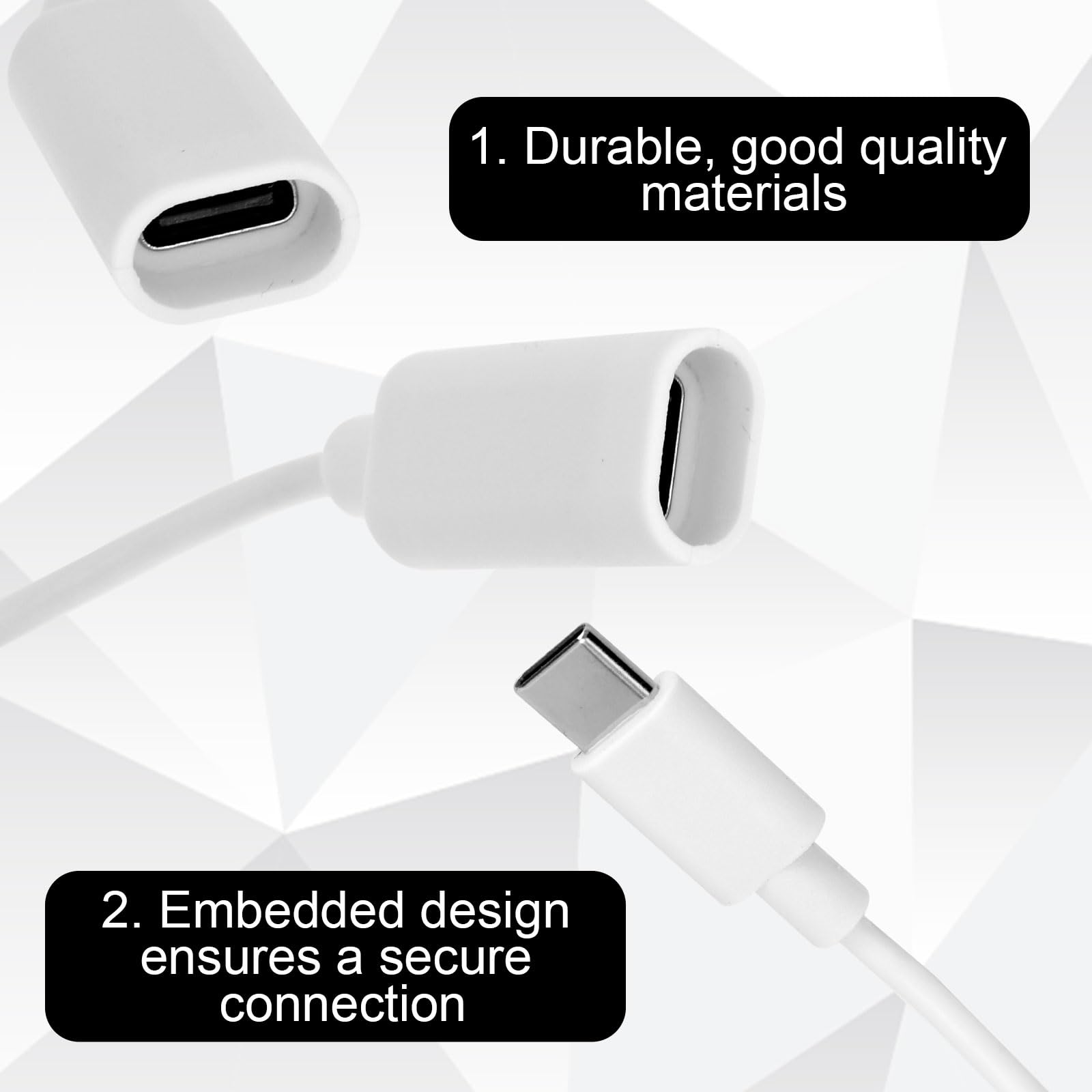 Câble Prolongation USB-C 6m Mâle Vers Femelle - Extension Caméra Intérieure & Charge MagSafe