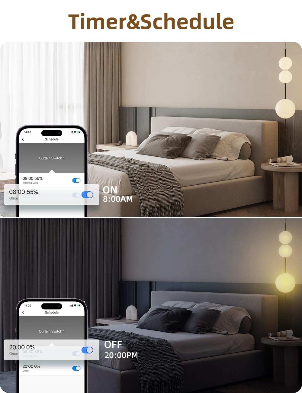【80 * 80mm】Interruptor de Persianas WiFi, Maxcio Interruptor de Cortina Inteligente Compatible con Alexa Echo, Google Home, Control de Porcentaje, 4 Piezas