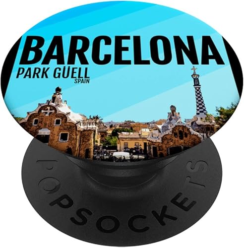 Barcelona City Spain Park Guell Barca PopSockets intercambiables PopGrip