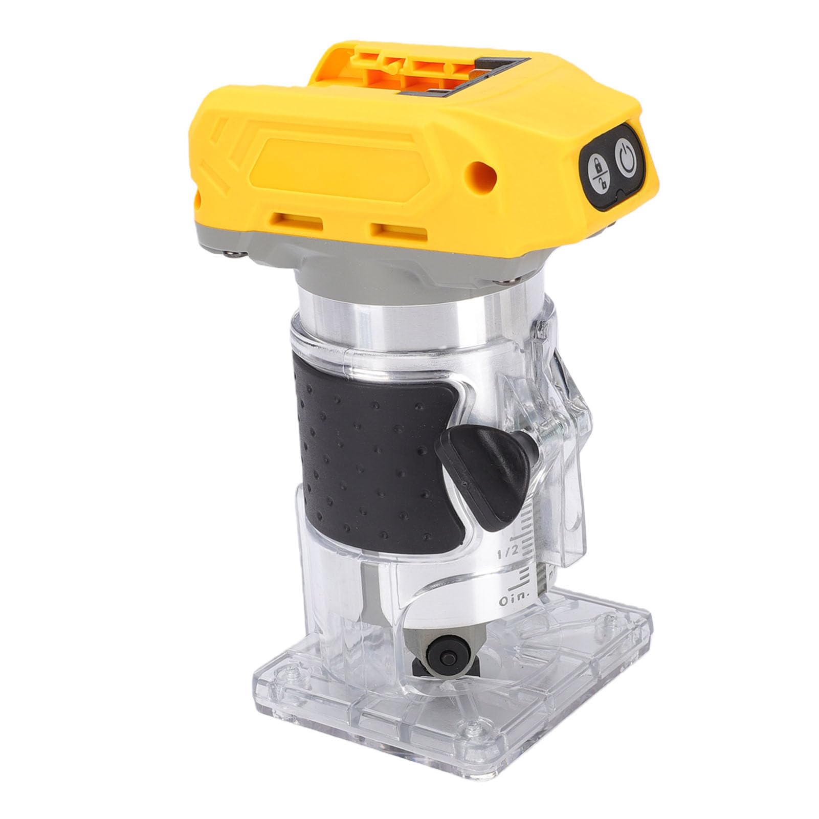 Sxhlseller Fresadora de Madera Inalámbrica, Recortadora Compacta sin Escobillas de 800 W con 5 Velocidades Variables 30000 RPM, Compatible con Modelos de Batería de 20 V, Incluidas las Unidades y