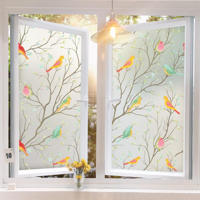 Image of Decorative Glass Film Window Film for Glass Film for Windows Privacy - Bird16 X 36 Inchs