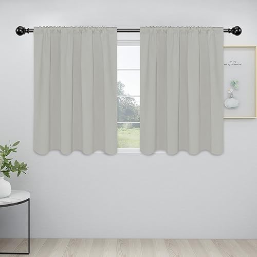Miniatura 128 de Easy-Going Cortinas opacas con bolsillo para barra para dormitorio, cortinas de ventana para oscurecer la habitación para sala de estar, cortinas de