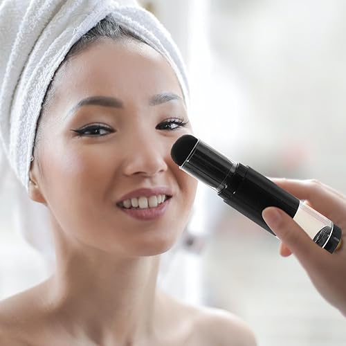 Miniatura 4 de Toyvian Brocha para base de maquillaje, cepillo de polvo con botella recargable, cepillo de base de viaje para cosméticos en polvo