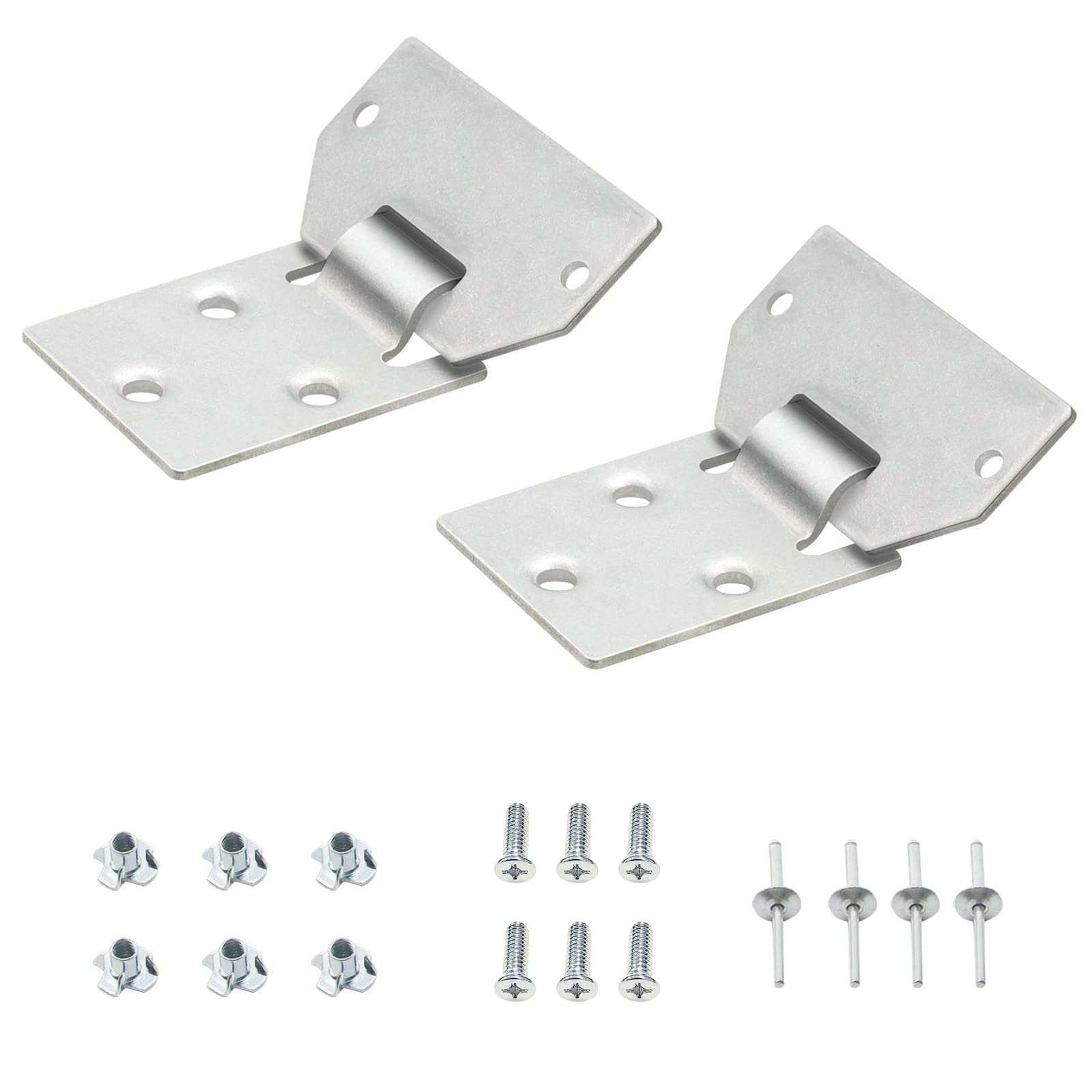 DIYOLFALL 2 Pairs Golf Cart Seat Bottom Hinge Plate for EZGO(1995-up) TXT/Medalist Gas or Electric Golf Cart 71610-G01 71609-G01