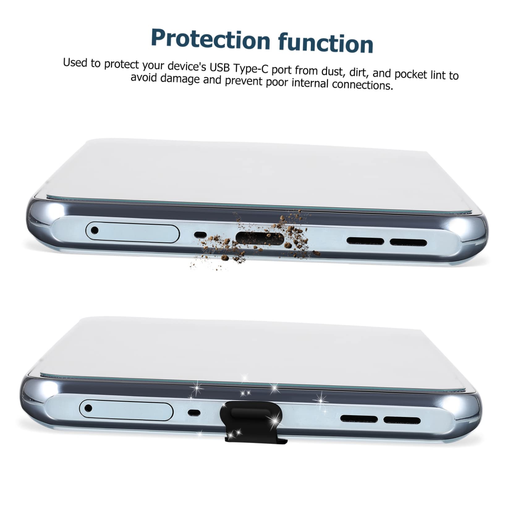 UKCOCO 32 Piezas Plumero Cubierta USB c Tapa USB c USB c Anti Enchufe Cubiertas Tipo c Cubierta Anti USB c Enchufe USB-c Enchufar Androide Gel De Sílice Teléfono Móvil
