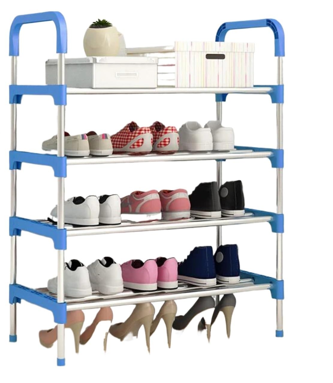 Metal Shoe Rack Cabinet Organizer Hallway Bedroom Livingroom
