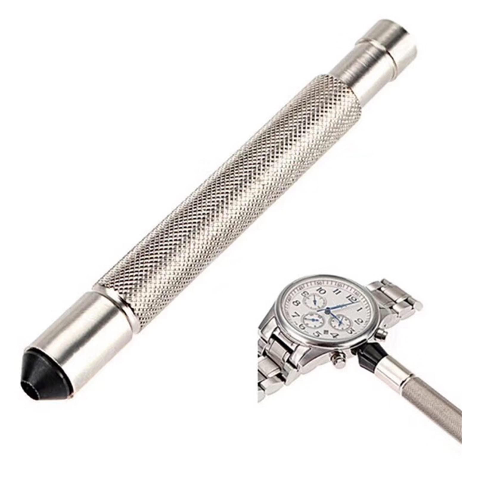 7-teiliges Uhrenkronen-Aufzieherset, 3,0–7,0 mm, Schraube für manuelles mechanisches Aufziehen von Uhrenkronen, Uhrenreparatur-Werkzeugset für Uhrmacher, Uhrenreparaturwerkzeuge (Silber)