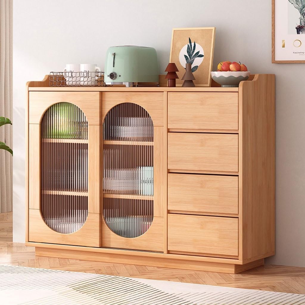 Buffet Cabinet Home Modern Simple Tea Cabinet Living Room Dining Side Storage Kitchen Cupboard Buffet Cabinet with Storage