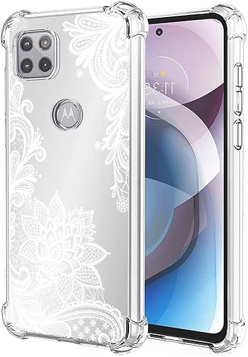 Miniatura 4 de Funda de teléfono para Moto One 5G Ace, Moto G 5G para niñas y mujeres, delgada, a prueba de golpes, patrón floral, suave, flexible, funda