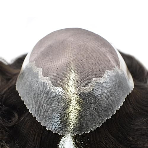 Miniatura 4 de Pieza de pelo para hombre, mono, real, Remy, sistema de cabello humano de repuesto para hombres, postizos duraderos para hombre, tupé, protesis