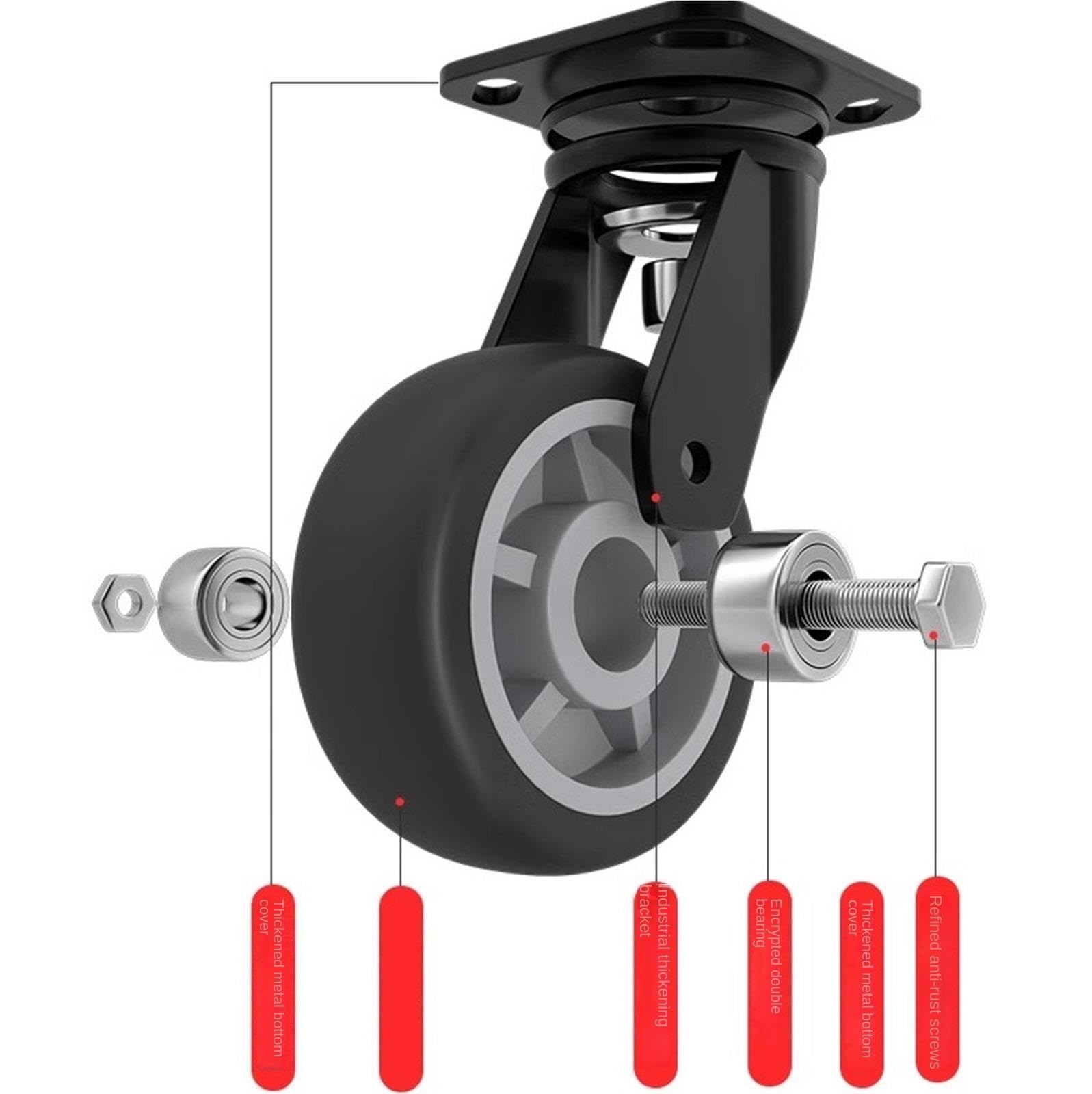 Carrello Portapacchi Trasloco Carrello Pieghevole A Spinta con Piattaforma E Ruote Girevoli, Carrello Pieghevole for Ufficio Bagagli