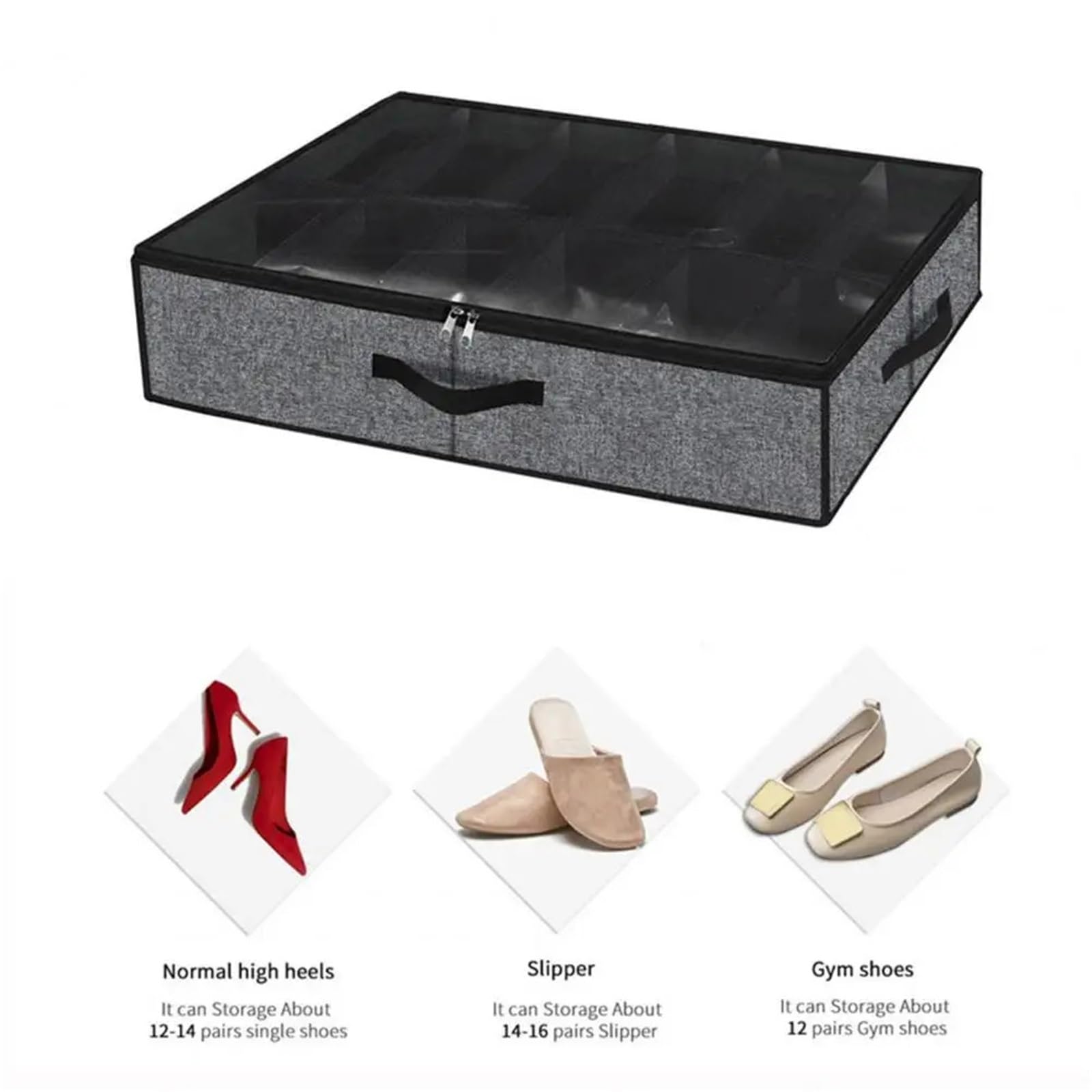 Organizzatore Di Scarpe Sotto Il Letto Scatola porta scarpe estraibile da 2 pezzi Contenitore porta scarpe salvaspazio for scatola porta scarpe sotto il letto for camera da letto Per Risparmiare Spazi