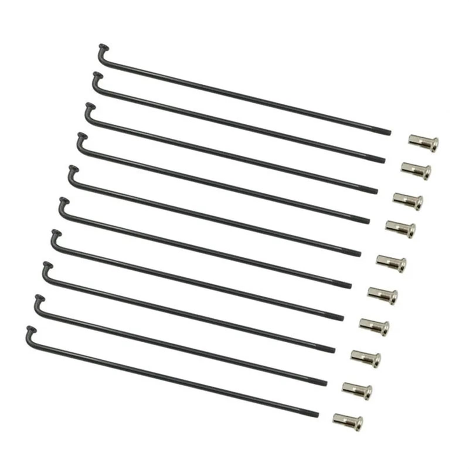 WQJZTX 37Pieces A Lot 12G 2.6 Mm J-bend Round Body ED Black Color Electric Bike Wheel Spokes For High Speed BLDC Geared Motor Wheel(Length 164mm)