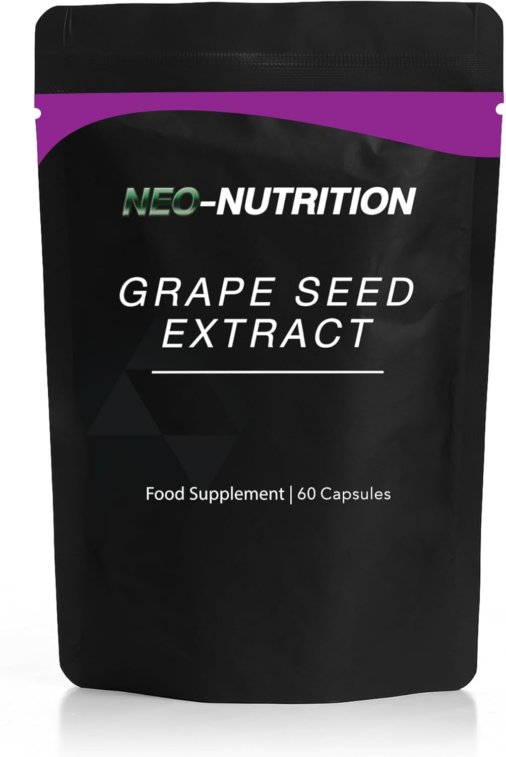 Organic Grapeseed Extract 25,000mg – High Strength 50:1 Extract – 60 Vegan Capsules – Resealable and Recyclable Pouch Neo Nutrition