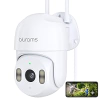 blurams 2K Telecamera Wi-Fi Esterno Interno - 360° PTZ Videocamera Sorveglianza con