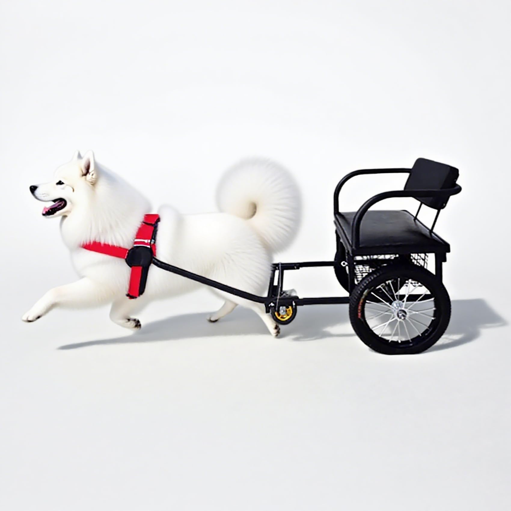 Dog Pulling Cart with Seat Perfect for 22-132lb Large Medium Small Dogs with Traction Strap Detachable Dog Trailer Cart Does The Must-Have Gear for