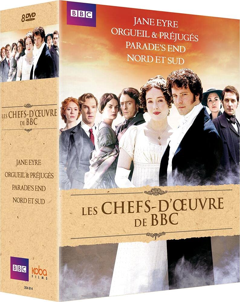 Coffret Les Chefs-d'oeuvre de BBC (Jane Eyre, Orgueil & préjugés, Parade's end, Nord et Sud)