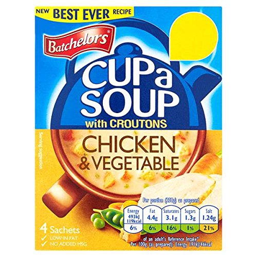 Batchelors - Taza de sopa con crutones de pollo y verduras (110 g, 9 x 122 g)