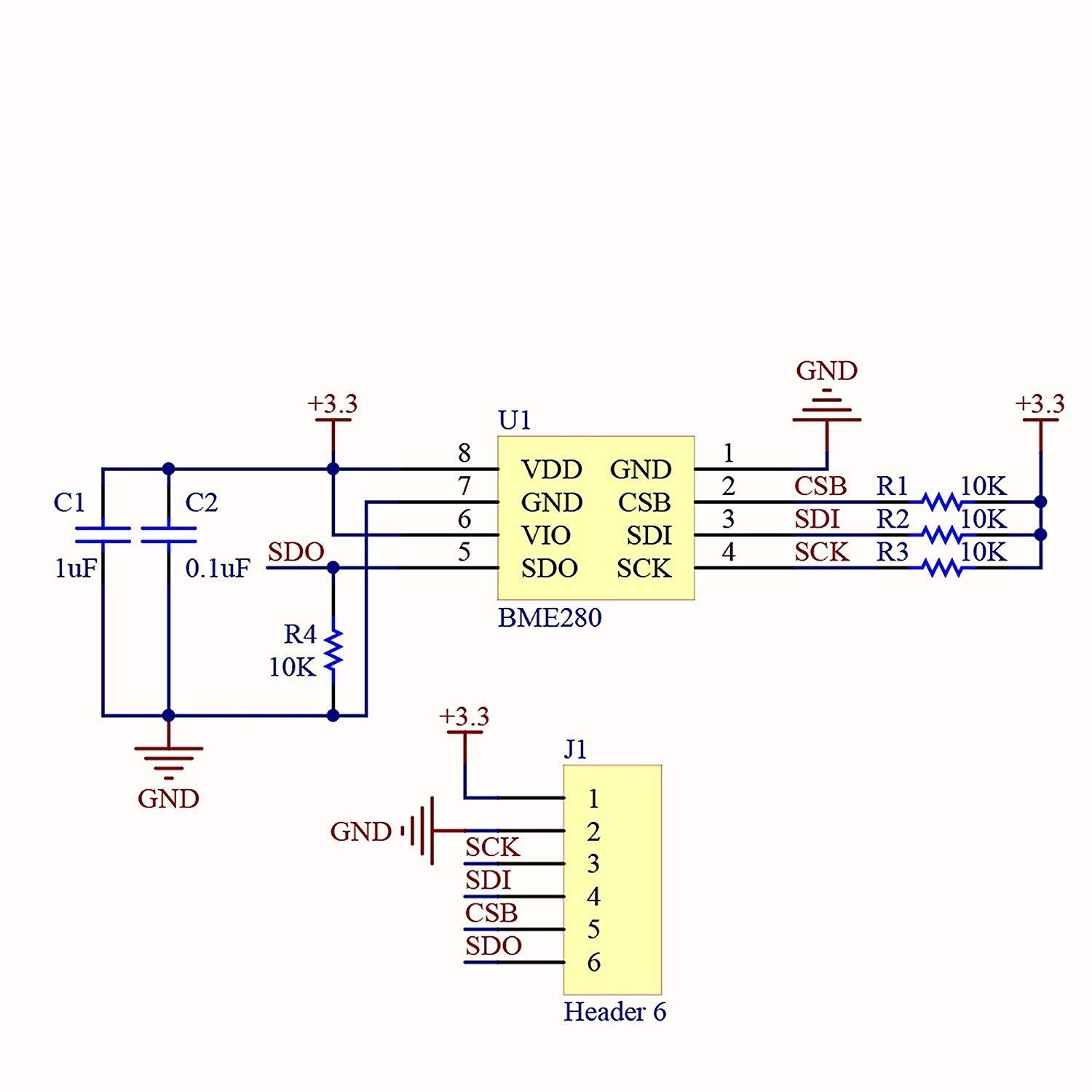 Hailege BME280 Atmospheric Pressure Czujnik Temperatury Czujnik Wilgotności Breakout High Precision for Arduino