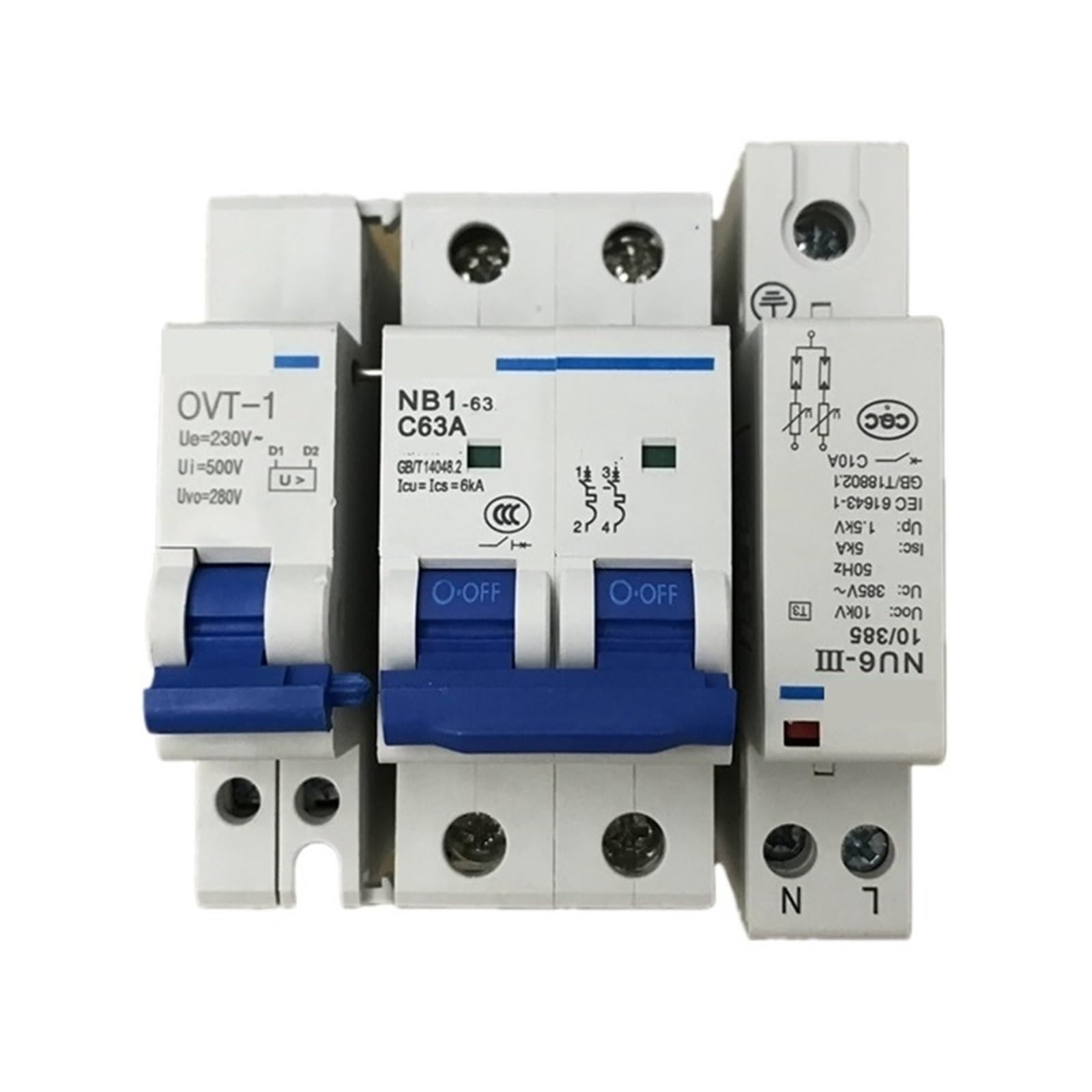 Protecteur de surtension transitoire OVT-1 NB1-63 NU6-III 10A pour tableau