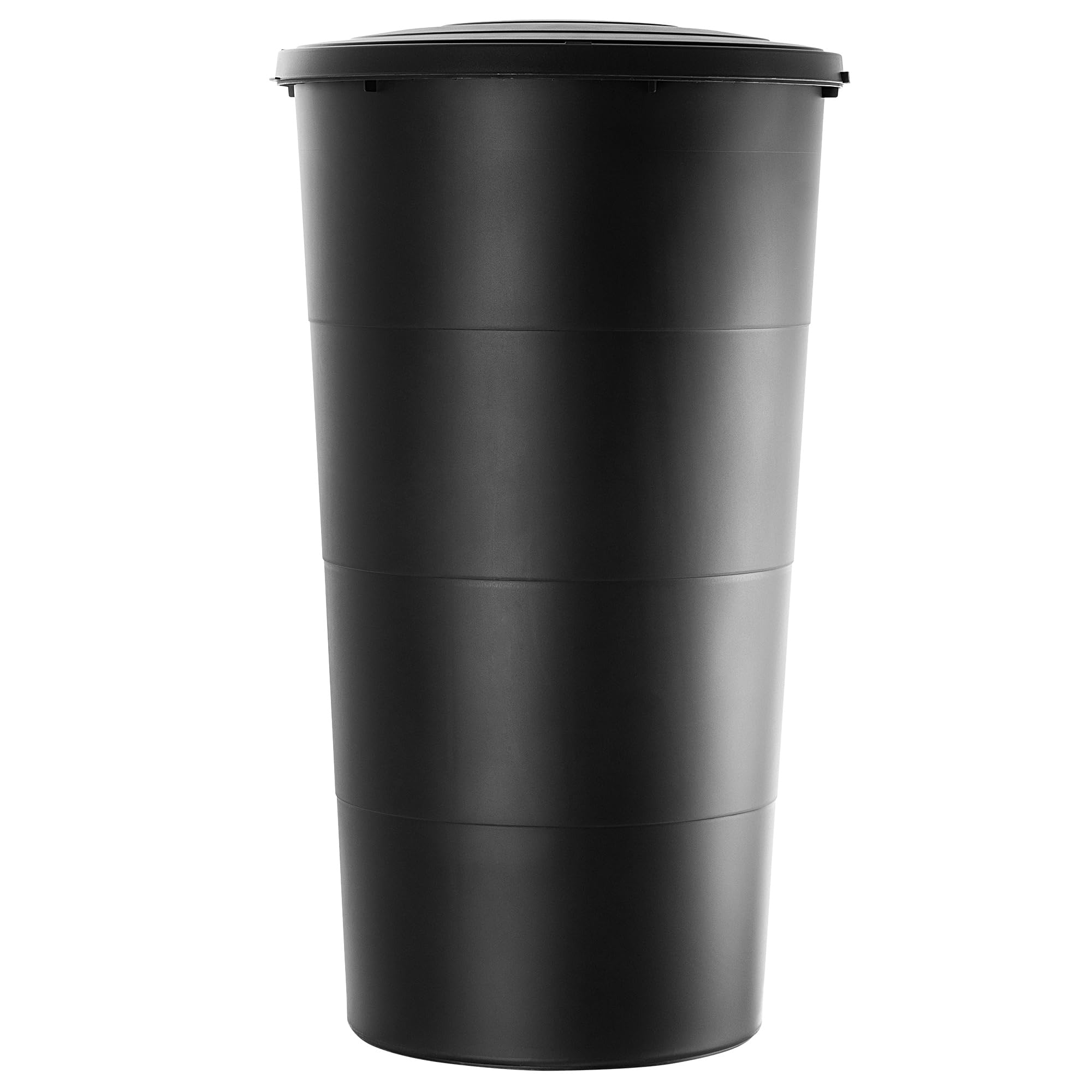 KADAX Barril de lluvia de 200 L, depósito de agua de lluvia con tapa, depósito de agua de lluvia de plástico, depósito de agua de lluvia de 200 litros, depósito de agua de lluvia, depósito de agua