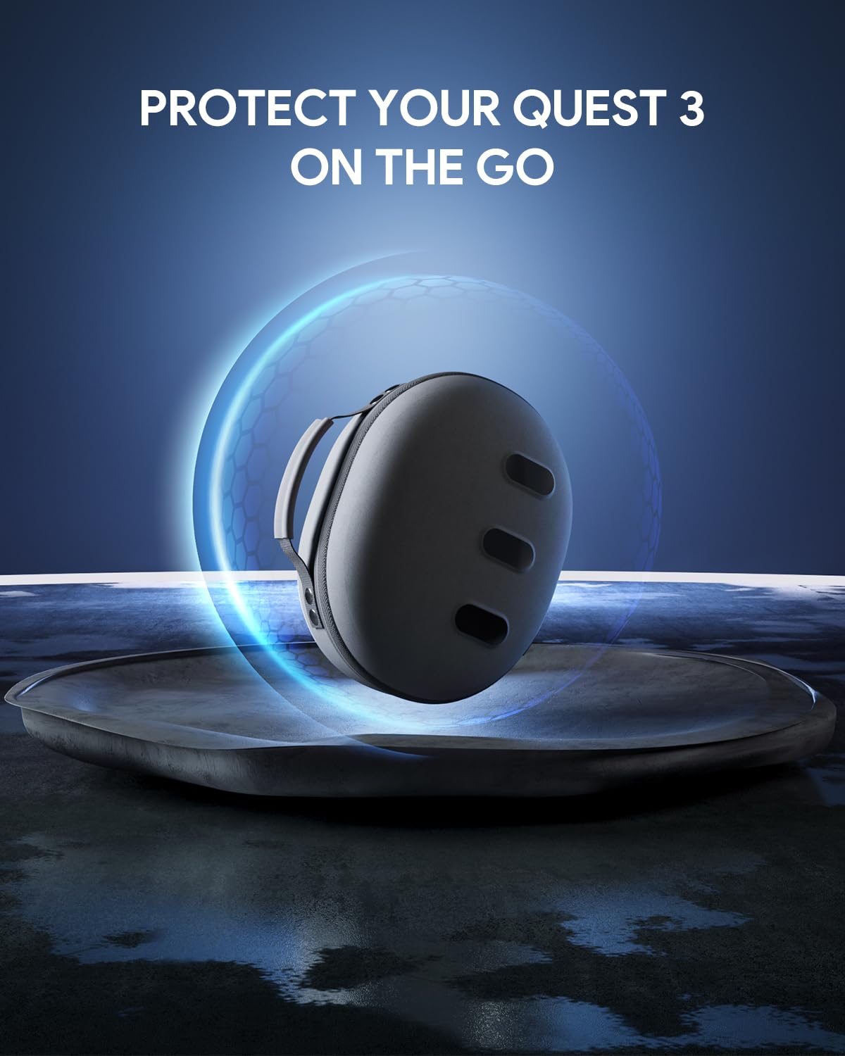 Aubika Mini Étui pour Meta Quest 3 Accessoires, Étui de Transport Rigide pour Oculus Quest 3S Casque et Manettes Uniquement, Voyage et Rangement (Non pour Sangle Élite)