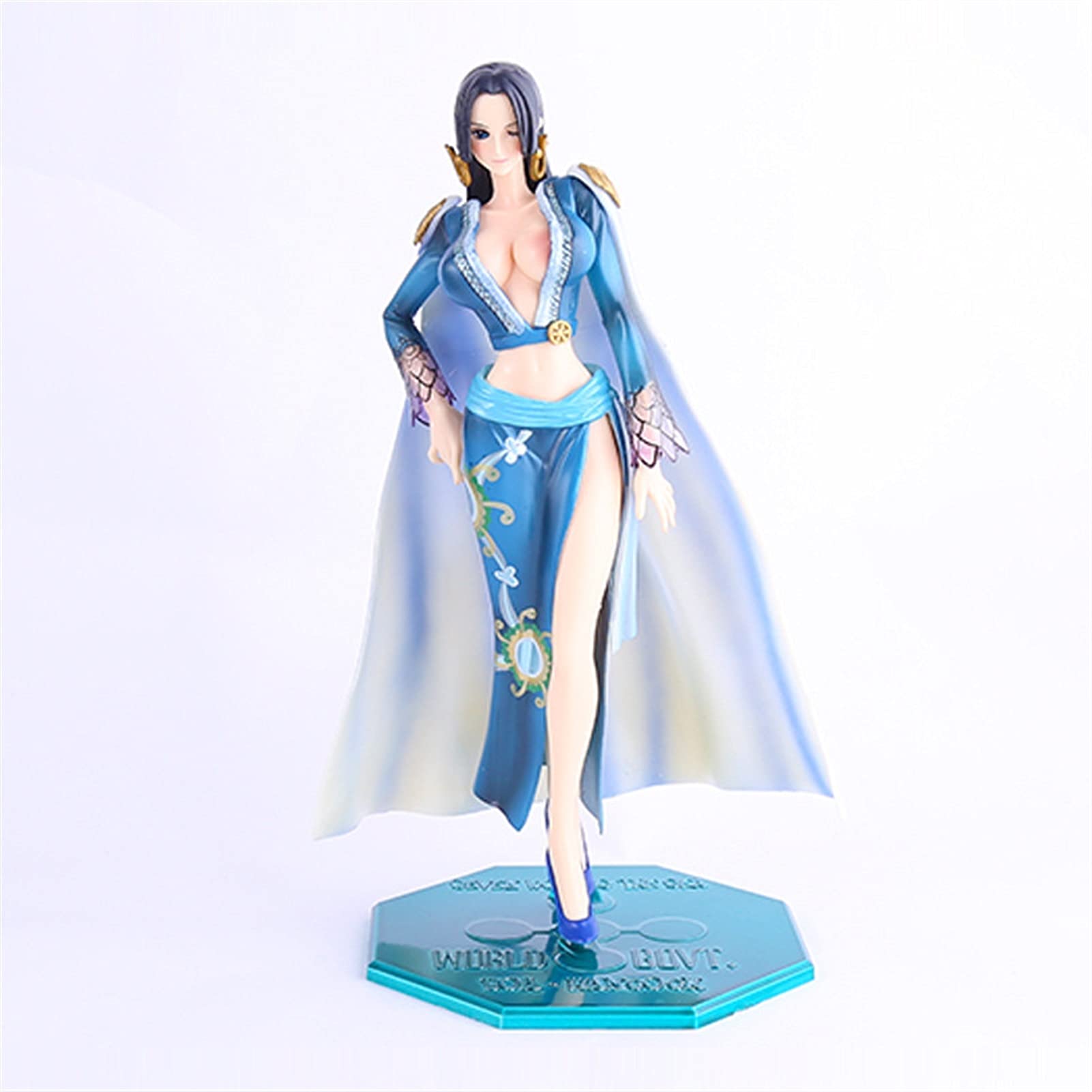 XUEMML One Piece Animation Model, ONE Piece Toy 20cm Boa Hancock Action Figure PVC Magic Luffy Figurine Sexy Blue Expressions Assemble Model Toy Gifts