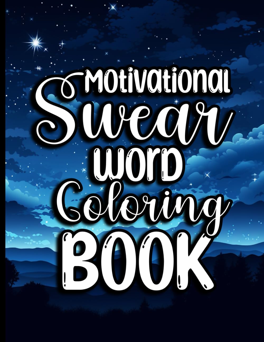Motivational Adult Coloring Book with Inspiring Quotes: Midnight Edition 50 Positive Inspirational Quotes Easy Color Pages for Adults | Black Page ...