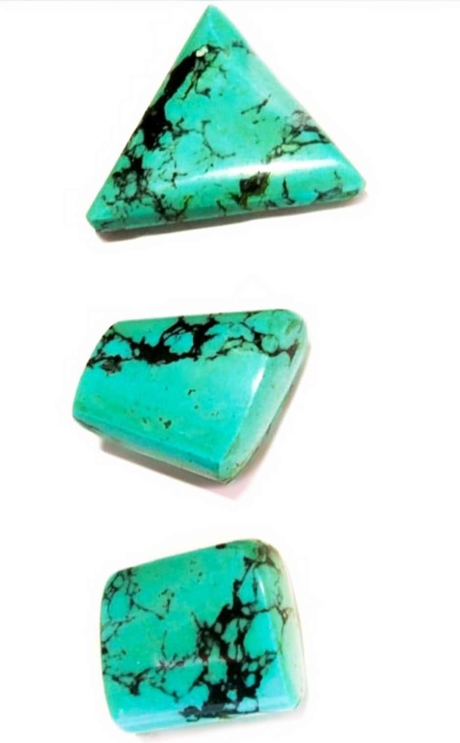 RK CREATIONNatural turquoies Tumble (raw Stone) 3pc.