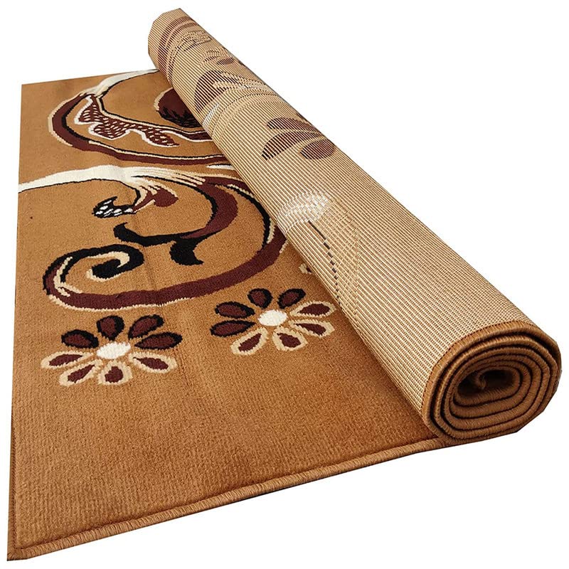 Image of Home Decore Acrylic Carpet for Your Living Room & Drawing Room Aywhere in Your Home (180X240 Yellow Colour)- 6x8 Feet
