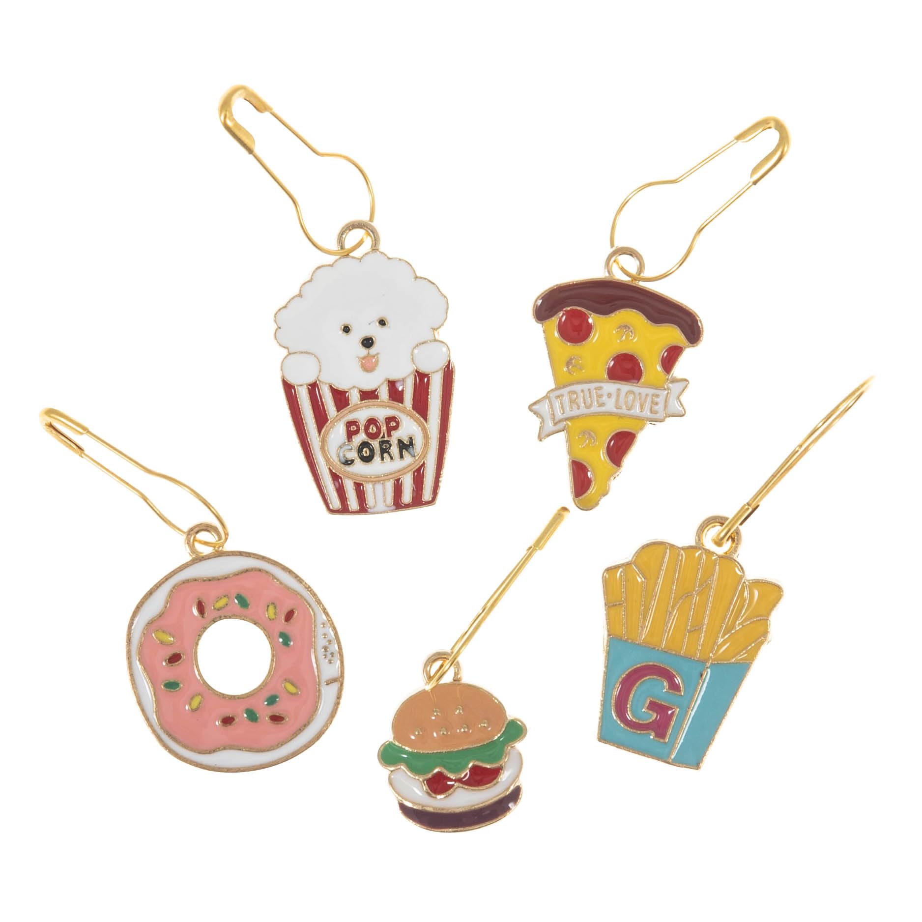 Milward Metal Charm Stitch Markers (Snacks)