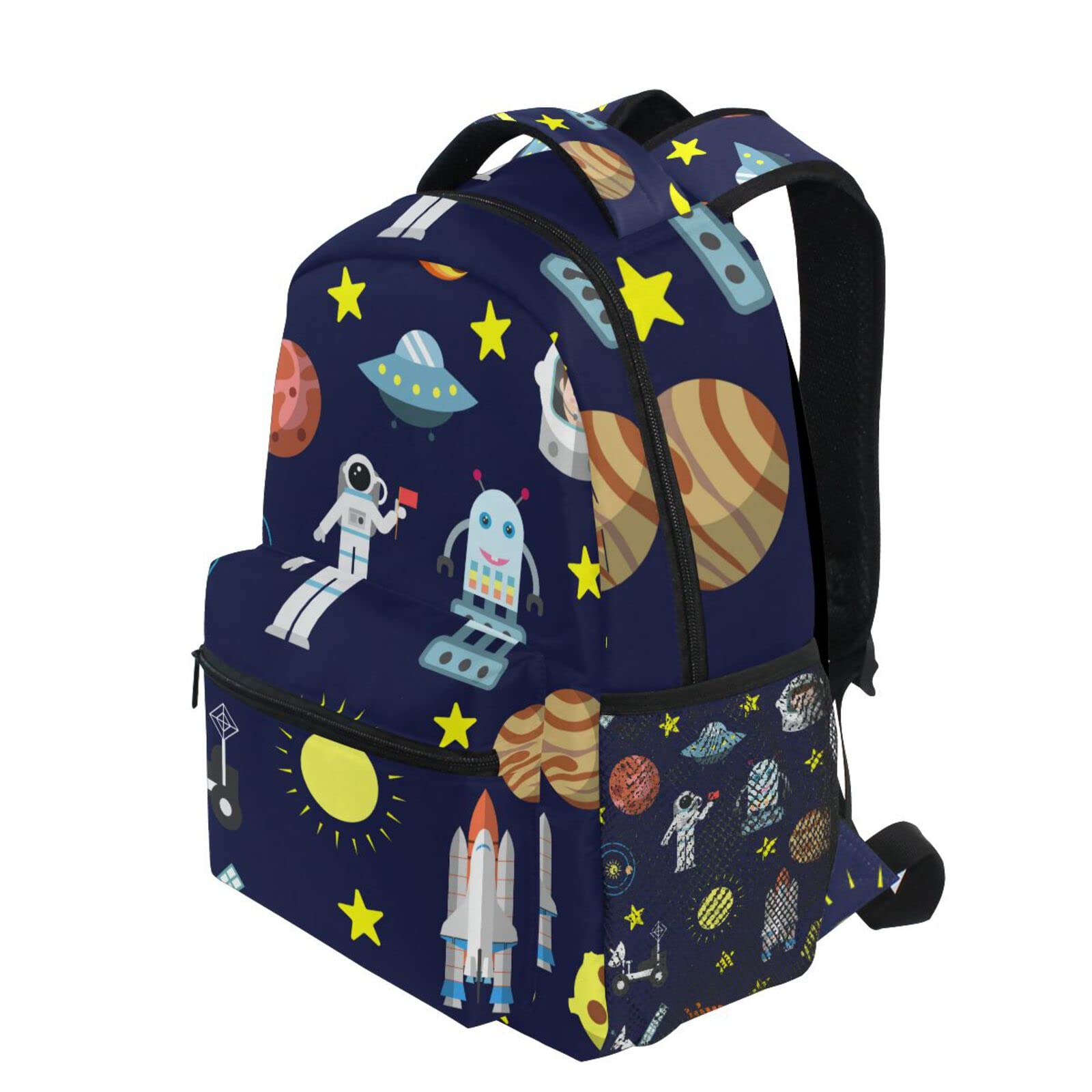 Galaxy Space Astronaut Rakete Schulrucksack für Mädchen Jungen Kinder Schultaschen Rucksack Niedliche Büchertaschen Tagesrucksack Leichte Reise Laptop Tasche Kleinkind Umhängetasche, mehrfarbig, Größe L