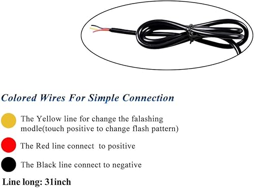 Miniatura 4 de Barra de luz estroboscópica de emergencia blanca de 12 LED, 18 modos intermitentes, montaje en superficie ultrafina, luz intermitente, luces de