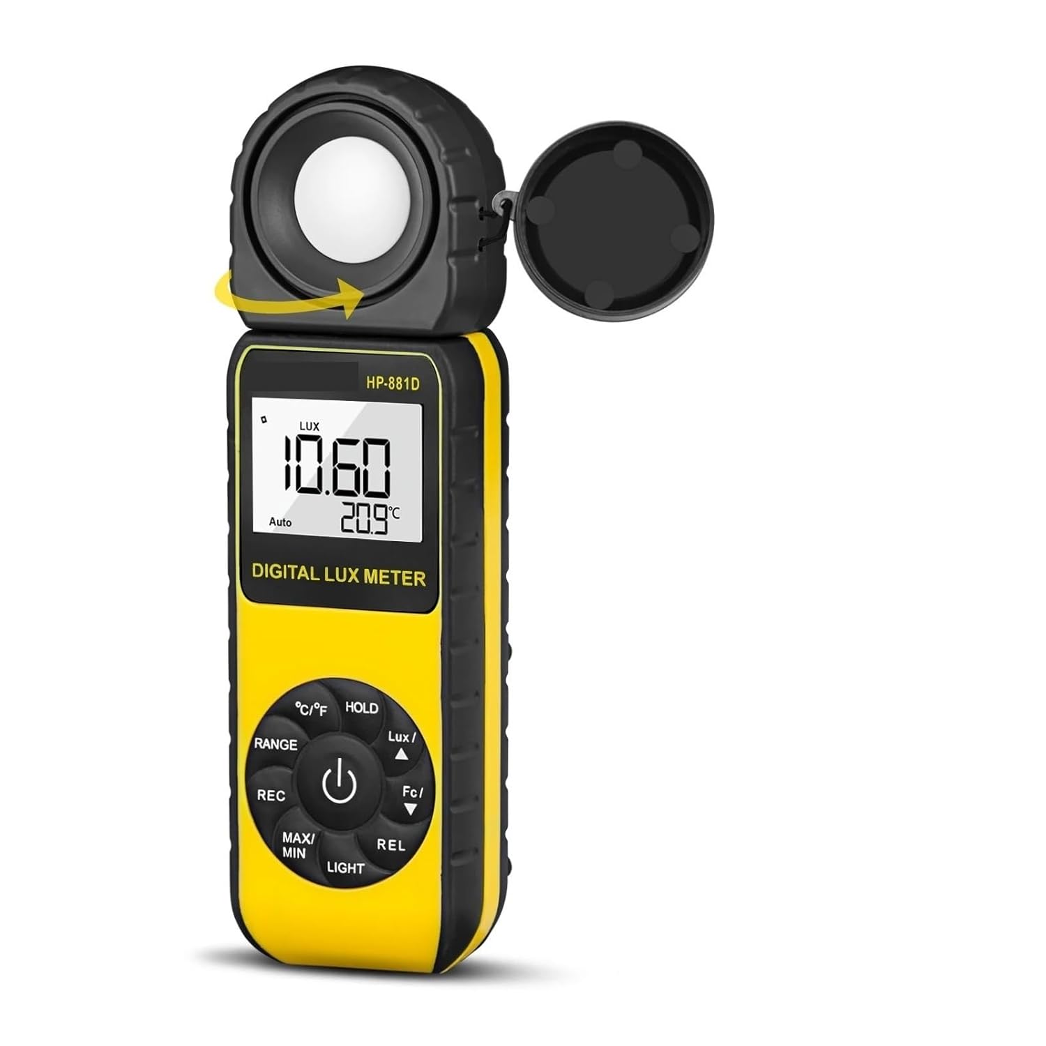 照度計 露出計 881D デジタル LUX 広範囲 0.1-400,000Lux LCD ディスプレイオートゼロ低電力インジケーター