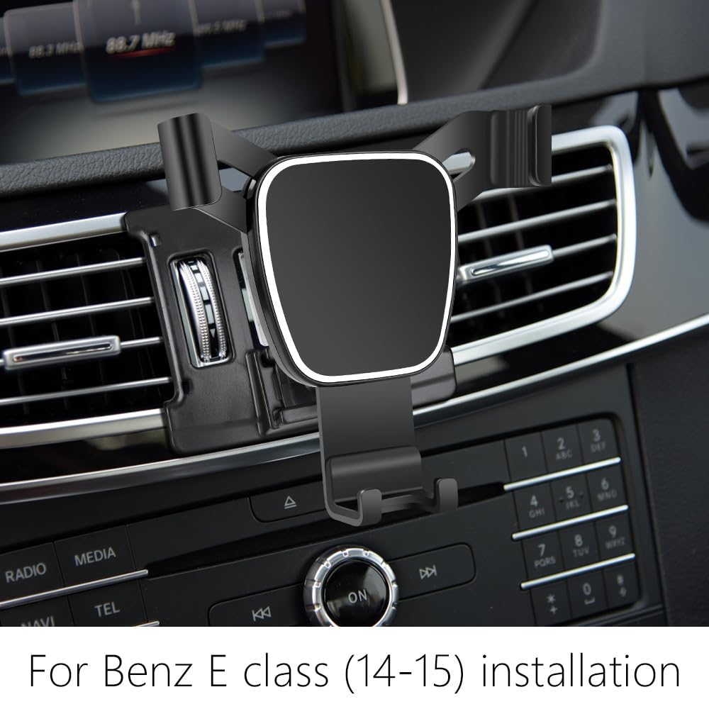 LUNQIN Car Phone Holder for Mercedes Benz E Class 2014-2015 E250 E350 E400 E550 E63 AMG W212 Auto Accessories Navigation Bracket Interior Decoration Mobile Cell Phone Mount case