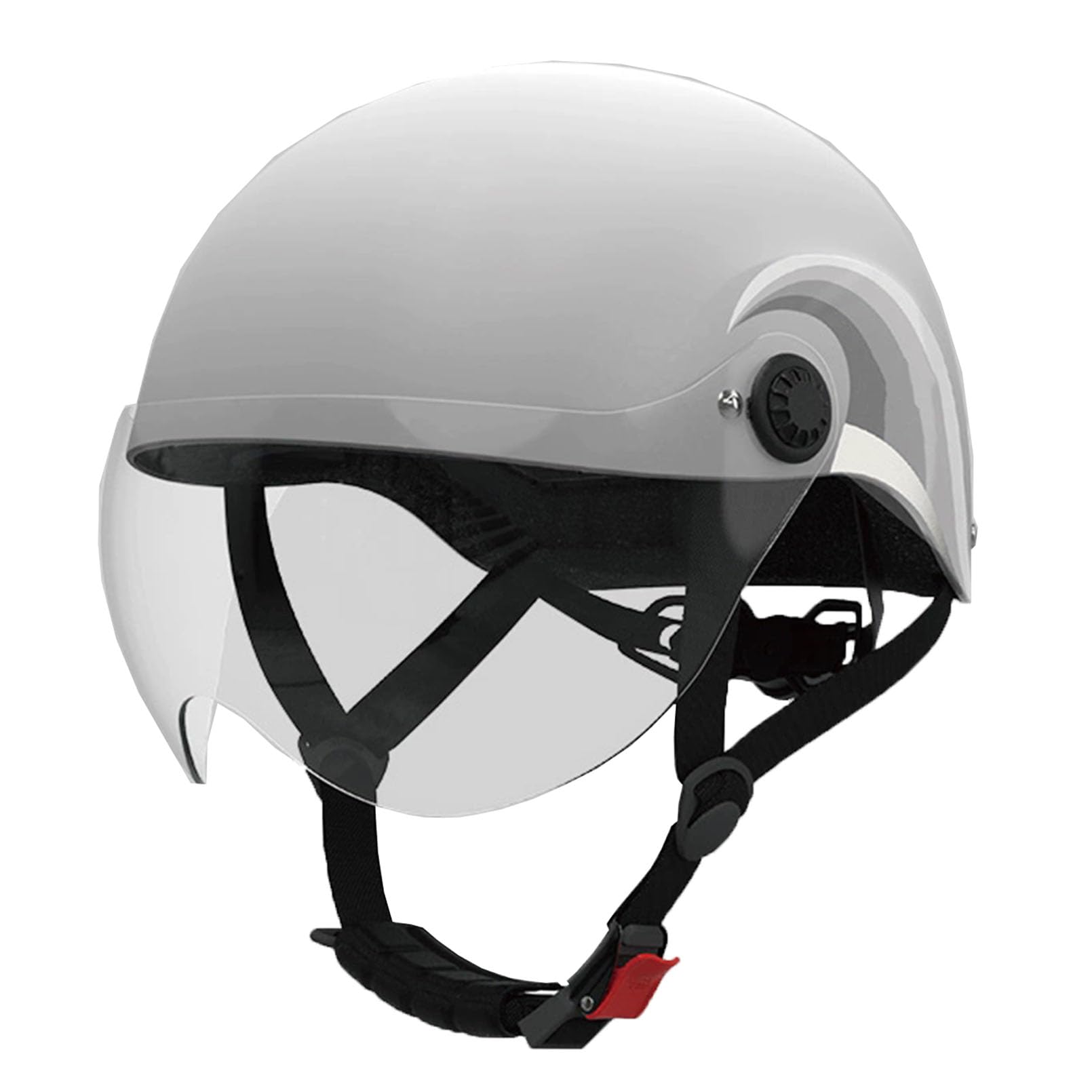Casque Jet Moto JATIBOSH pour Femme Adulte avec Visière Anti Scratch