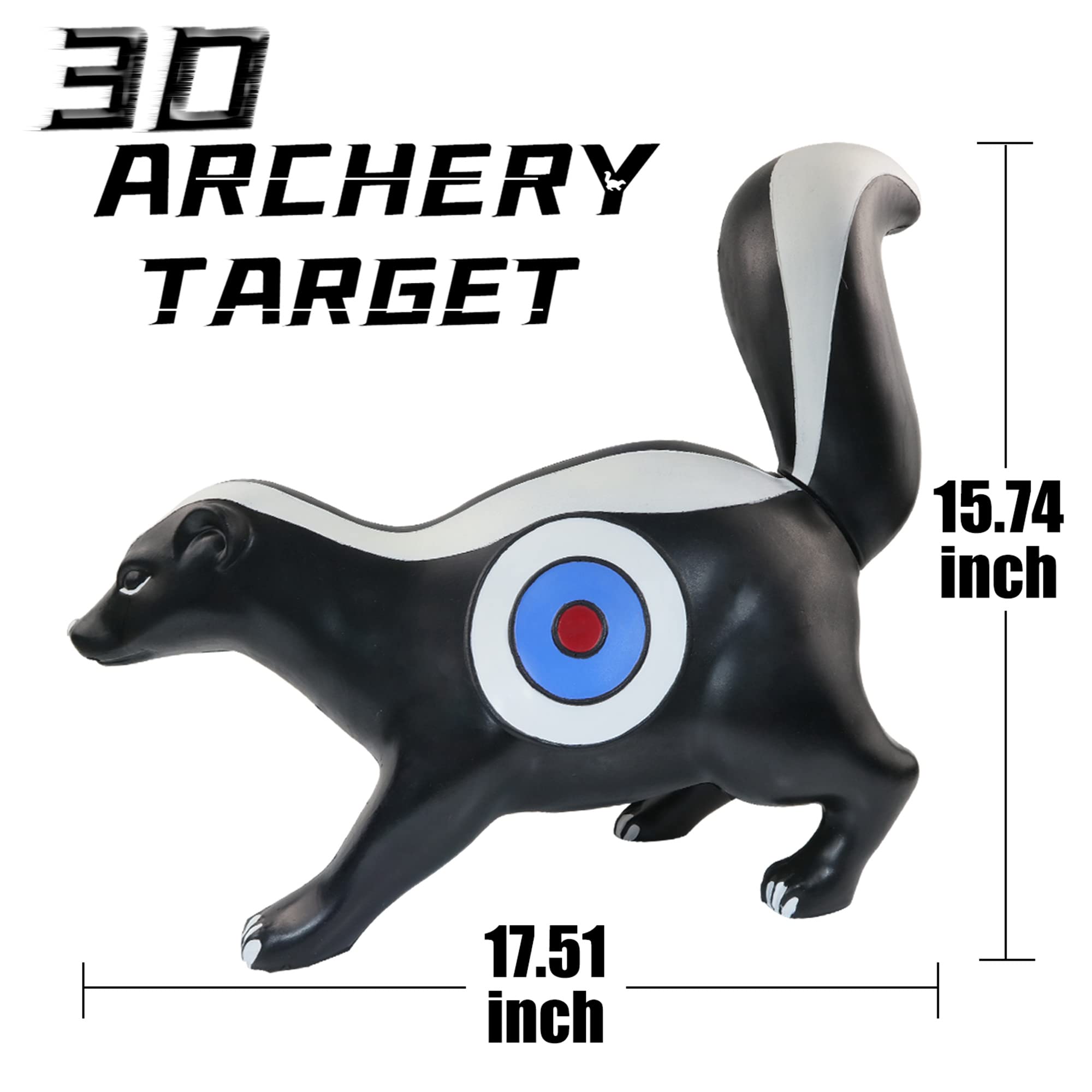 Cible de tir à l'arc, cible 3D Skunk Animal Flèche Portable PU Cible de tir à l'arc accessoire d'entraînement pour arc recourbé arc long arc composé
