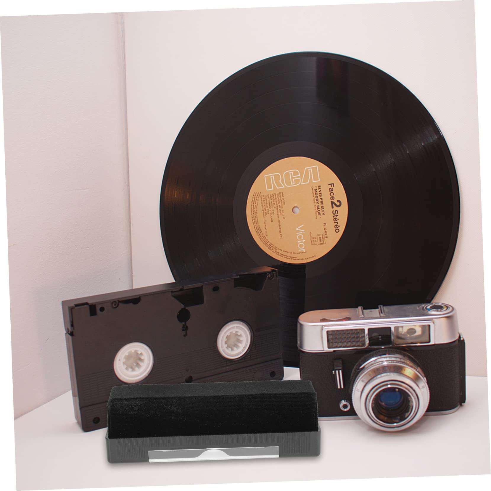 2sets Spazzola Per Pulizia Antistatica Accessorio Compatto Per Pulizia Dischi e Rimuove Polvere e Residui Facile Usare e Portatile Protegge Tuoi Dischi Vinyl
