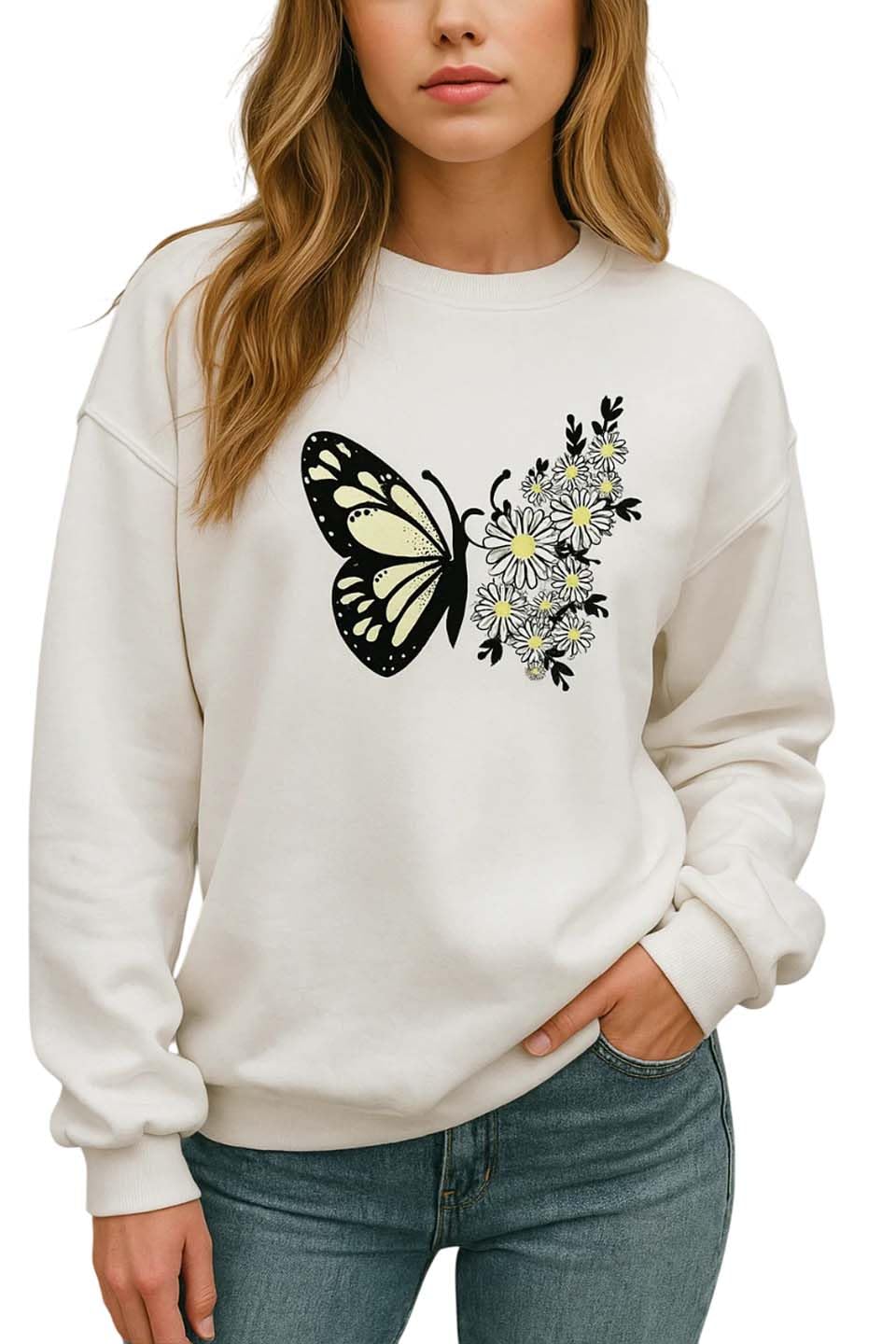 kotty Women's Warm Sweatshirt for Cozy Layering During Outdoor Events, Errands, Office Days or Chilly Evenings-picture-31