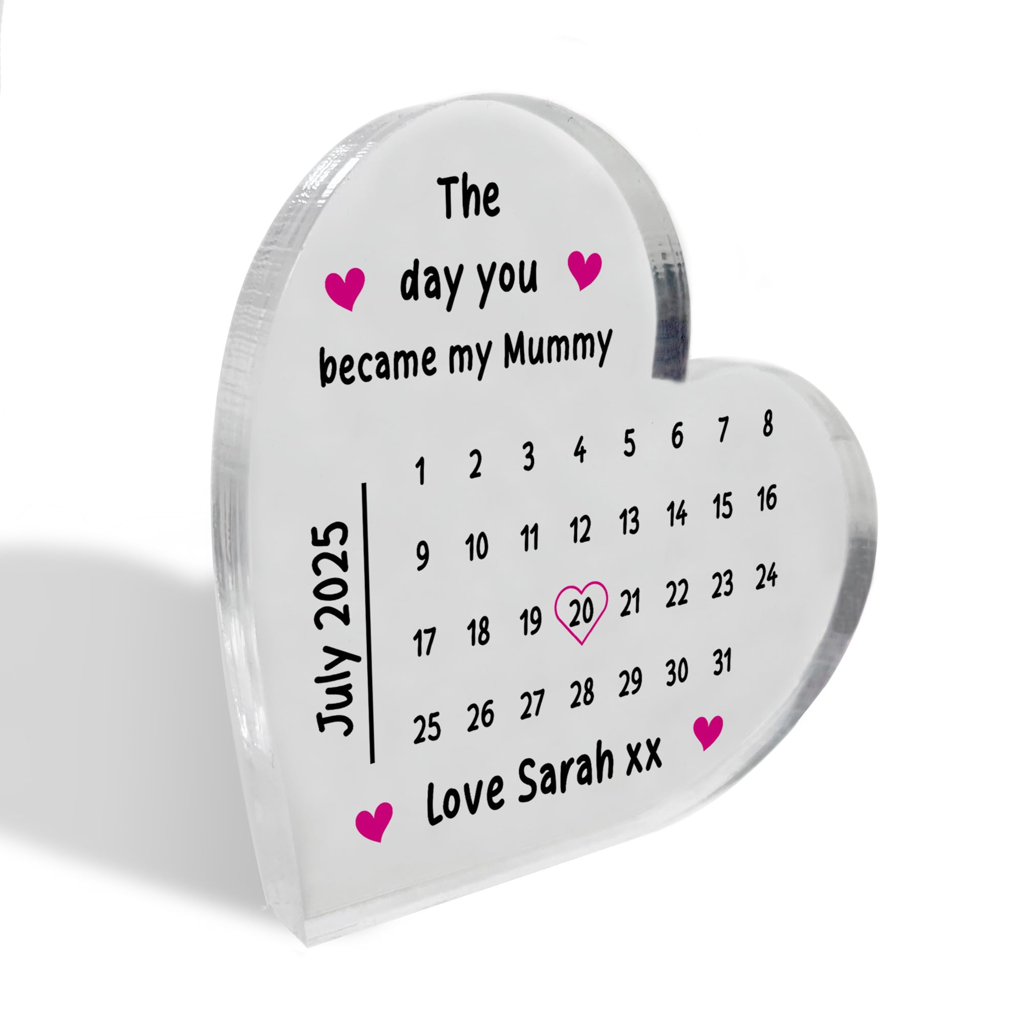 Red Ocean Mum Gifts For Mothers Day Personalised Mummy Gift from Daughter Mummy Gift From Son First Mother's Day Gift New Mummy Gift For Mummy Birthday Gift (Day You Became My Mummy Hearts)