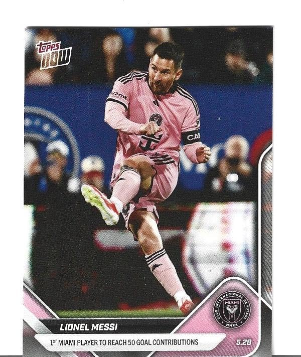 2025 Soccer Card #47, Lionel Messi, Inter Miami CF, First 50 Goal Contributions