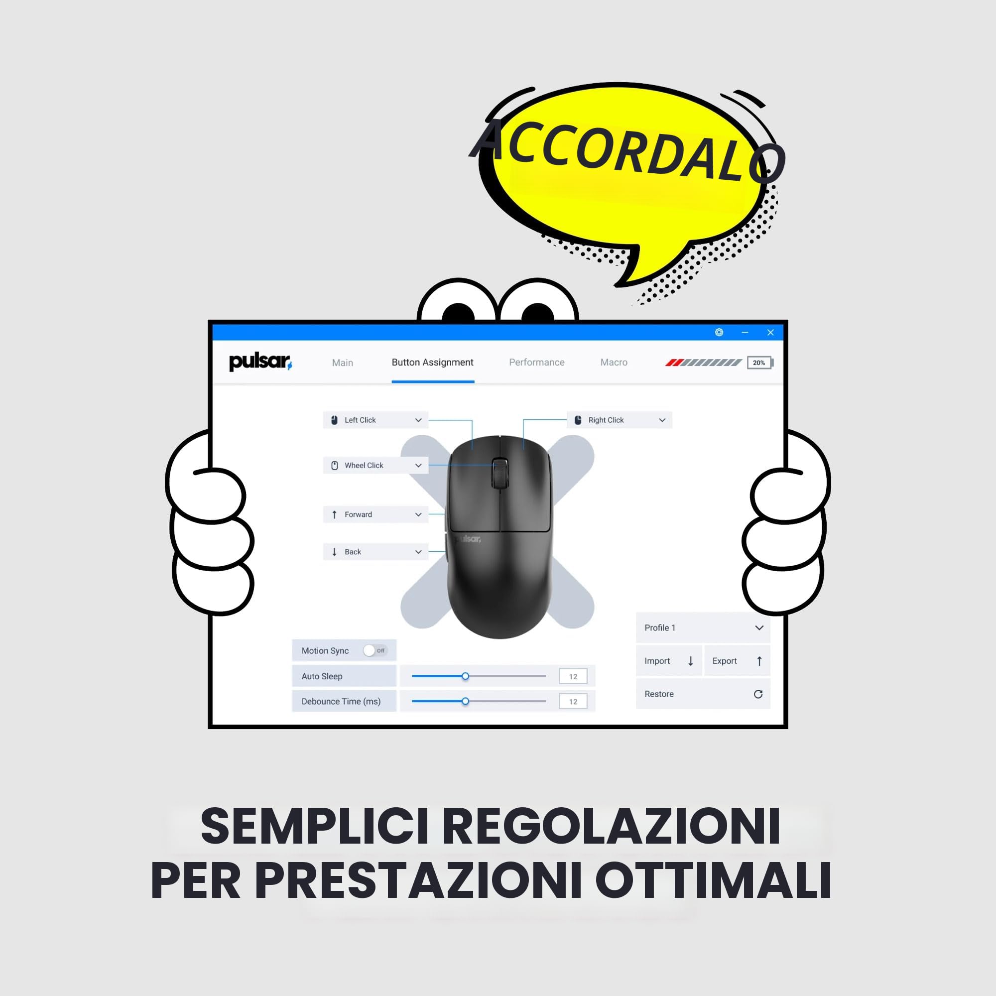 Pulsar Gaming Gears X2 Crazylight Mouse da gioco wireless, ultra leggero, 35 g, interruttore ottico, 32000 DPI, 750 IPS, sensore XS-1, compatibile 8k (Aqua Zest)