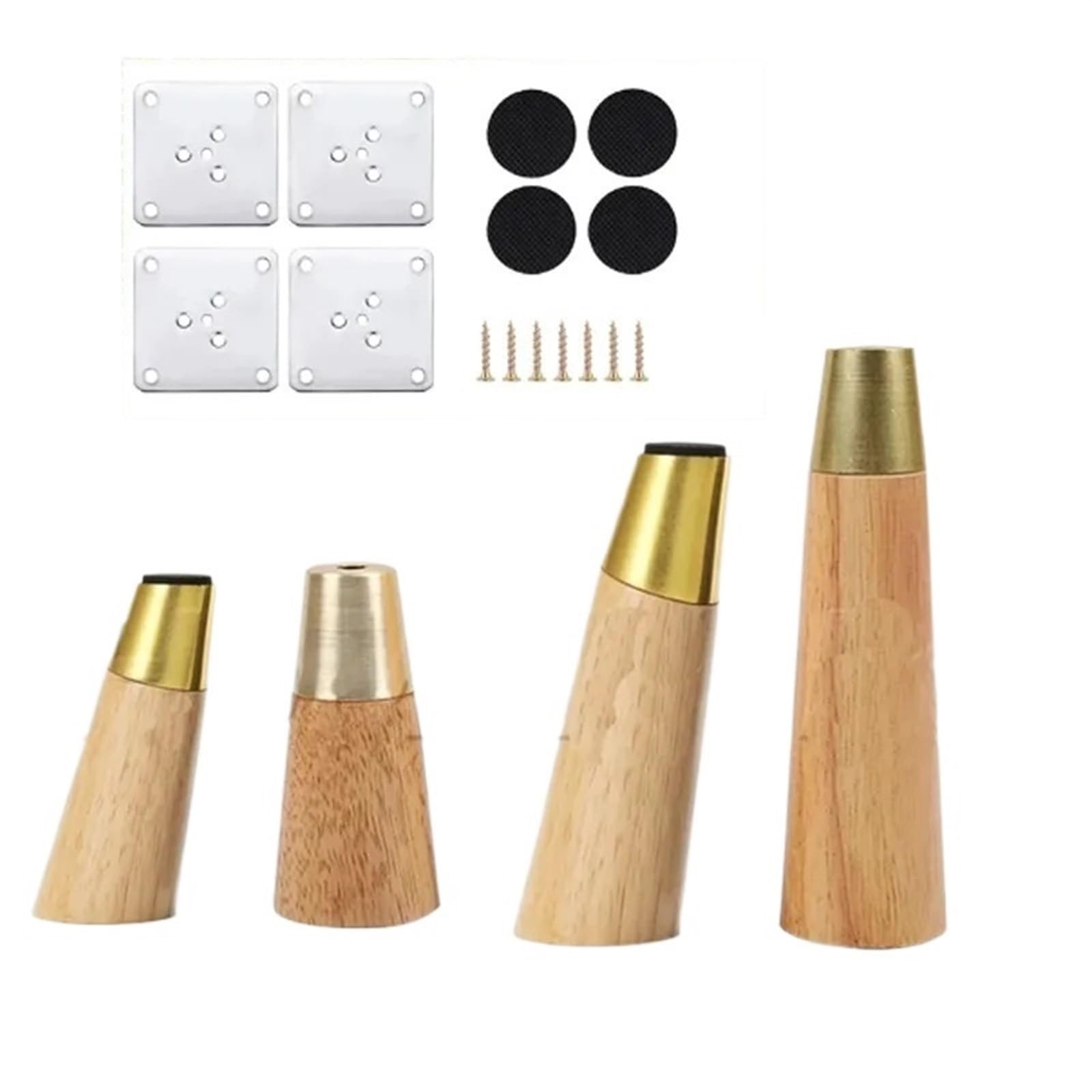 Pieds de meubles en bois massif 10cm accessoire de remplacement canapé