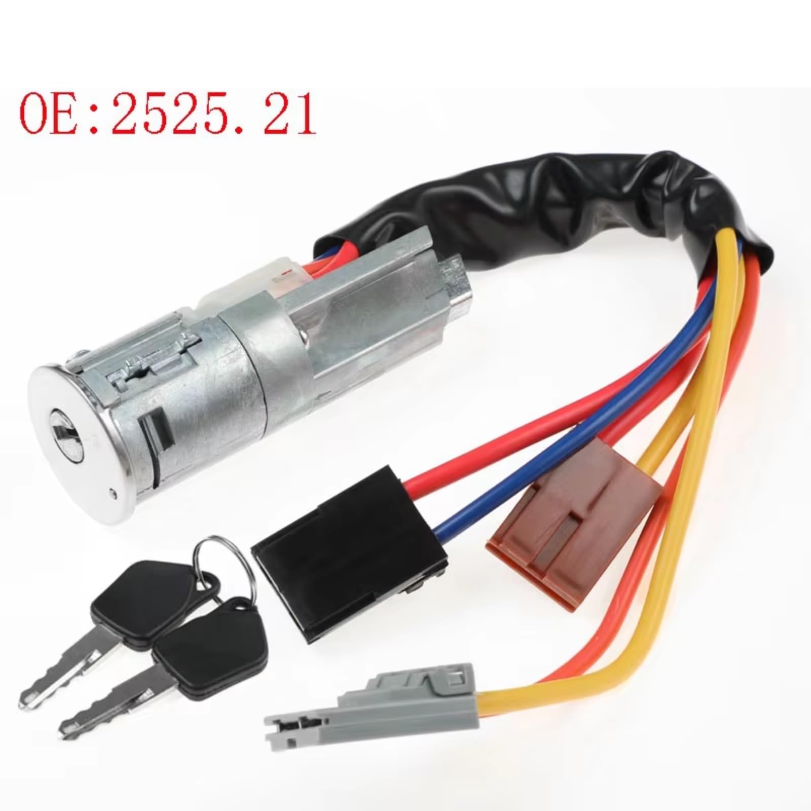 Serrure Neiman Direction Interrupteur De Verrouillage D'allumage Avec 2 Clés De Remplacement 252521 Compatible Avec Peugeot Pour Partner 1996-2011