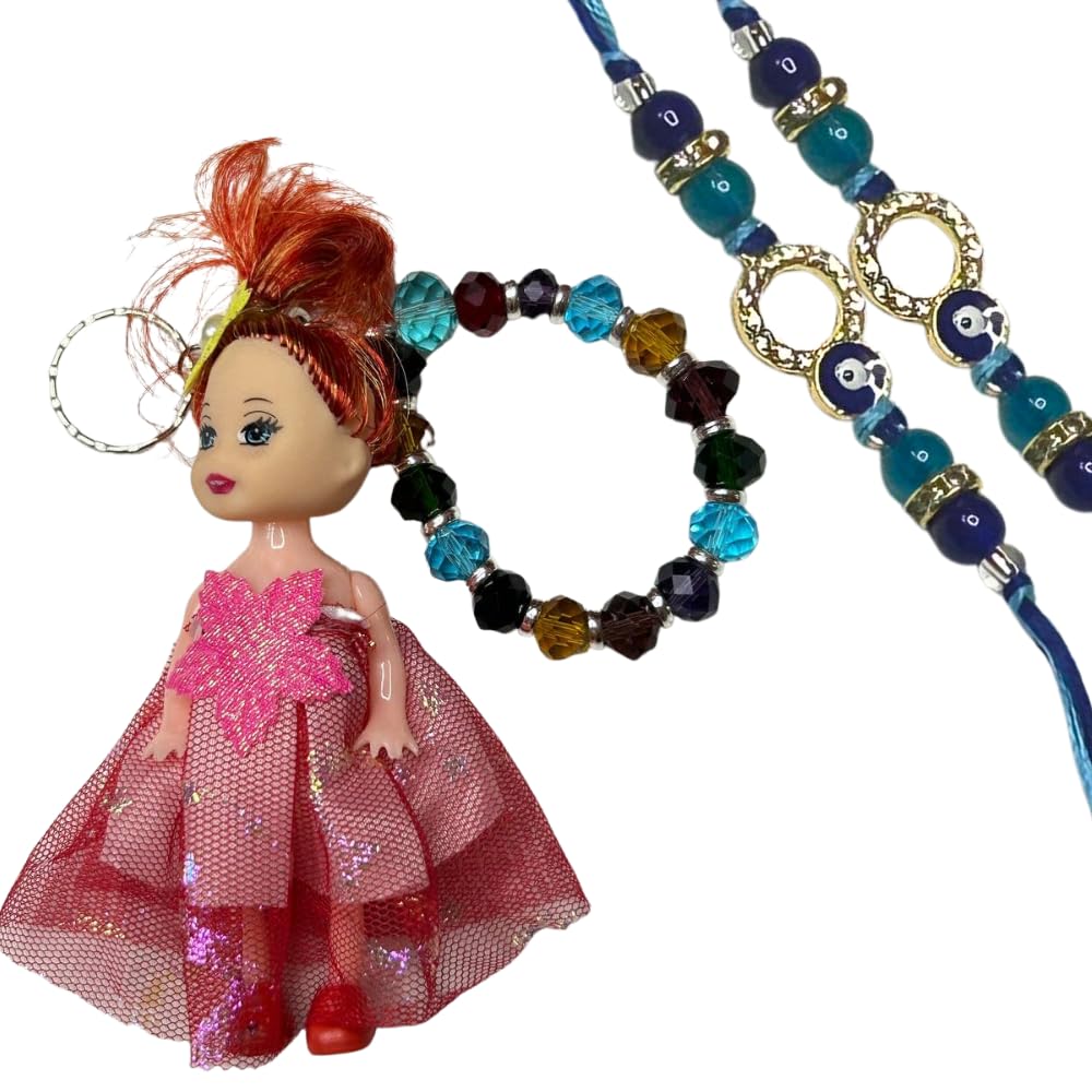 GenericVN CREATIONS Religious and Designer Tradtional Pearl Rakhi with Roli Chawal|Gift for bhaiya|Rakhi Set for Brother