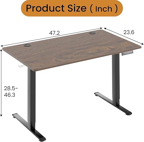 Miniatura 11 de BLKMTY Escritorio eléctrico de pie de 24 x 40 pulgadas, altura ajustable, escritorio para computadora para oficina en casa, soporte ergonómico con