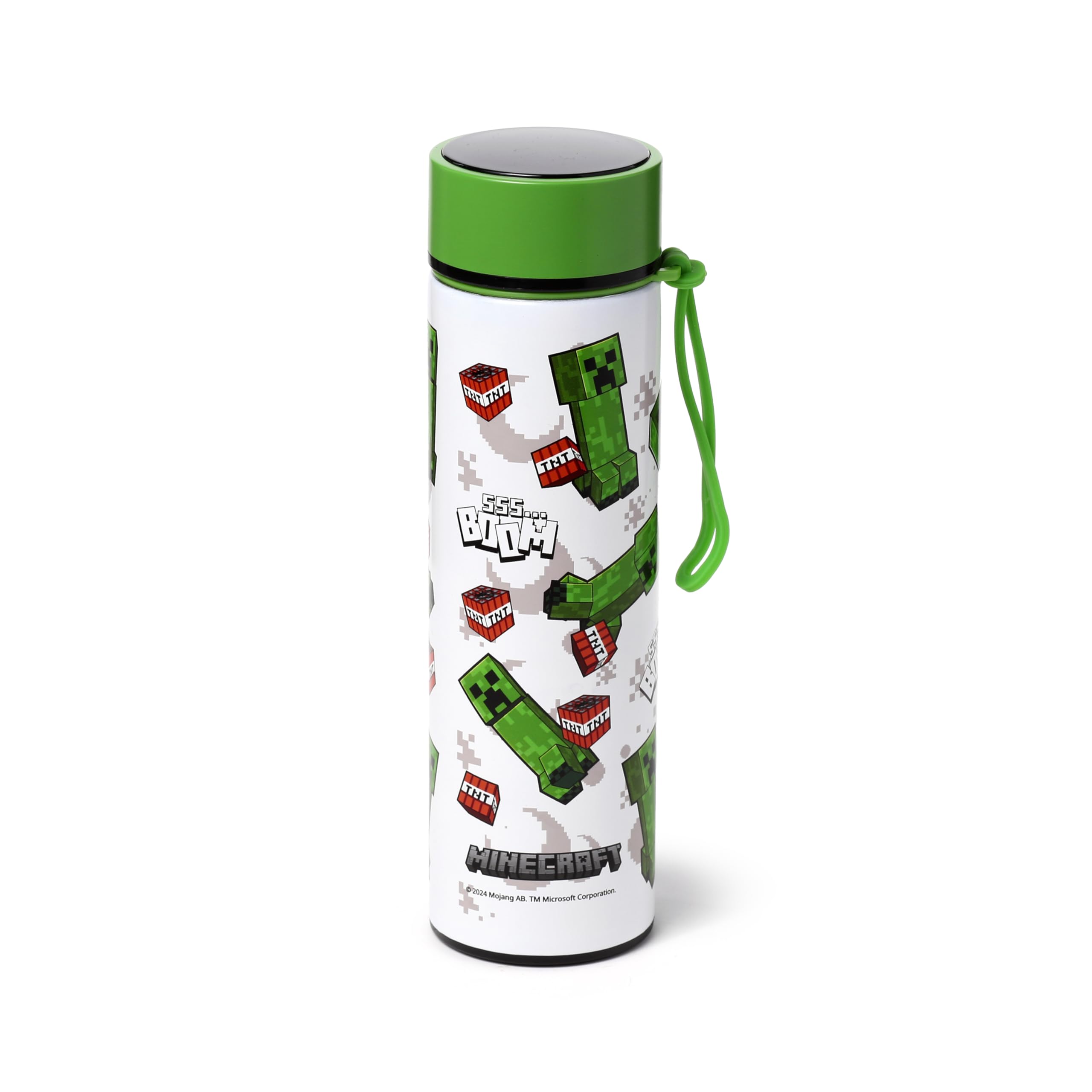 Minecraft Creeper RVS Warm & Koud Thermosfles - 450ml Digitale