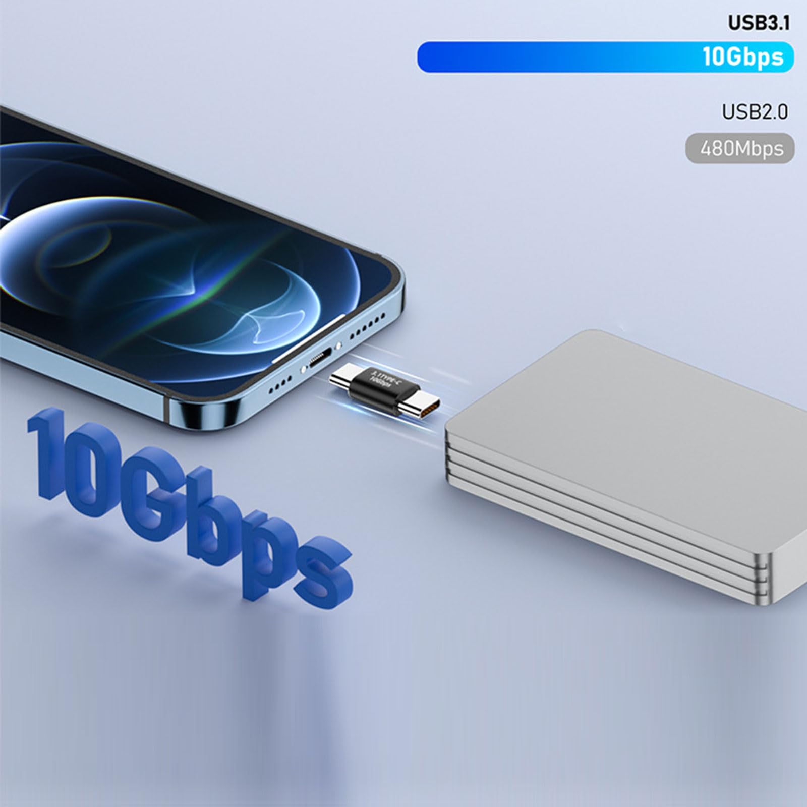 Pastall USB-C Auf USB 3.1 Adapter – 4 Stück, Kompatibel Mit Handys, Laptops & Tablets