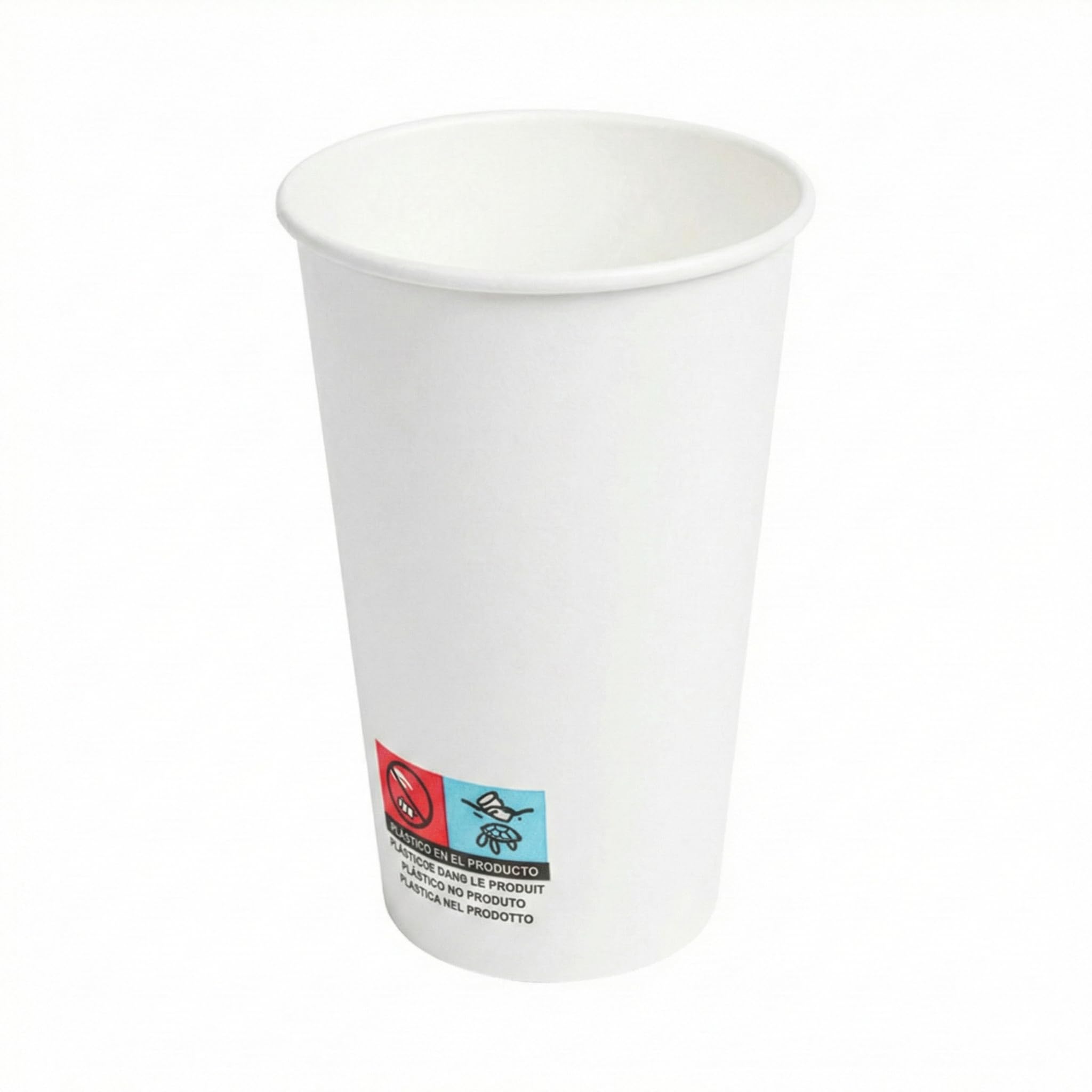 Générique Set di 1000 bicchieri di cartone bianco 50 cl (480 ml/16 oz) – Bicchiere usa e getta spesso per bevande calde e fredde, ideale per caffè da portare, tè, caffè da GB, ufficio e eventi
